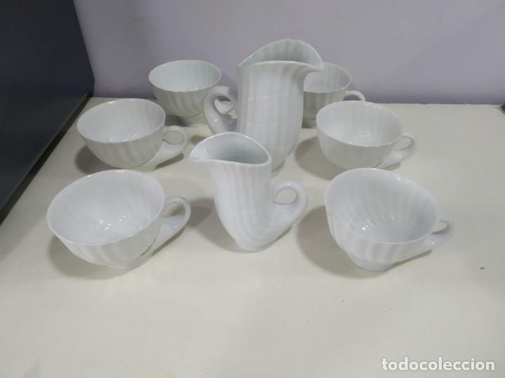 Antiquit&eacute;s: ANTIGUO JUEGO DE CAFE DE CERAMICA DE O CASTRO SARGADELOS