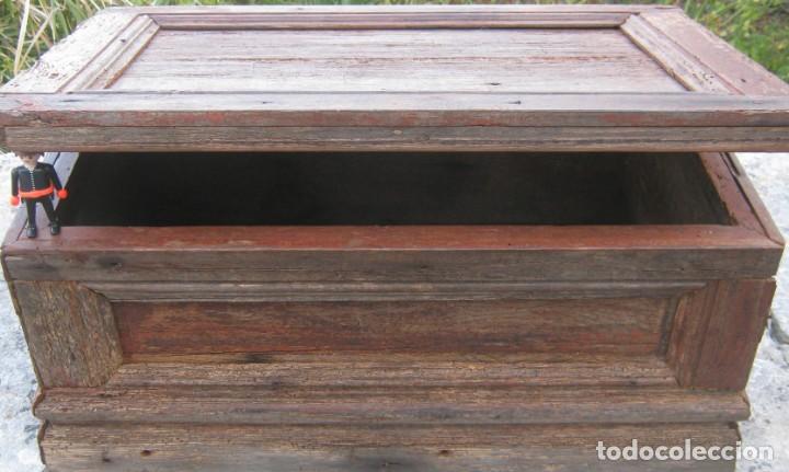 Antig&uuml;edades: 56 cm - caja rustica madera - industrial - Foto 3