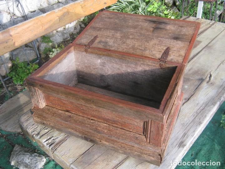 Antig&uuml;edades: 56 cm - caja rustica madera - industrial - Foto 4