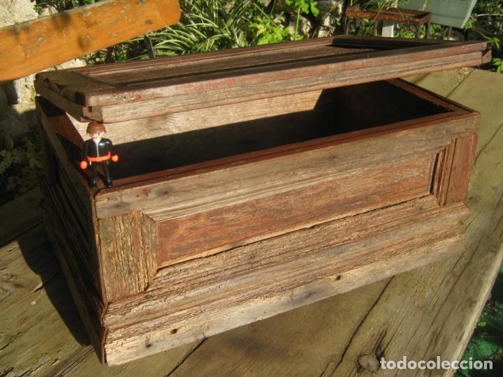 Antig&uuml;edades: 56 cm - caja rustica madera - industrial - Foto 6