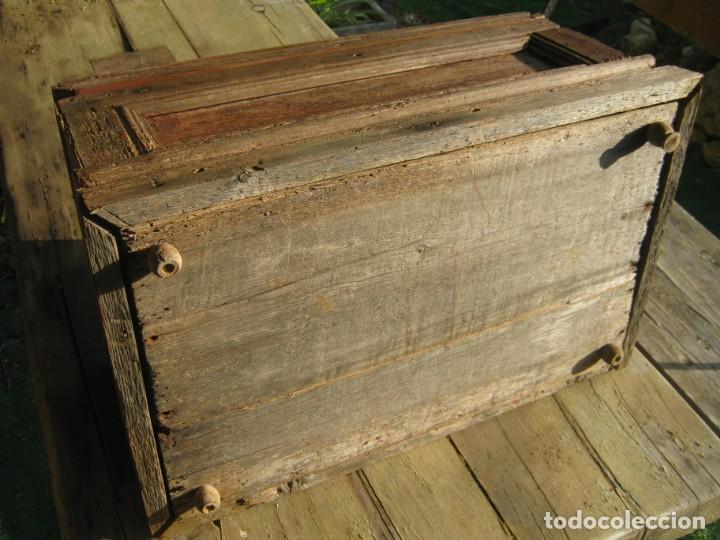 Antig&uuml;edades: 56 cm - caja rustica madera - industrial - Foto 8