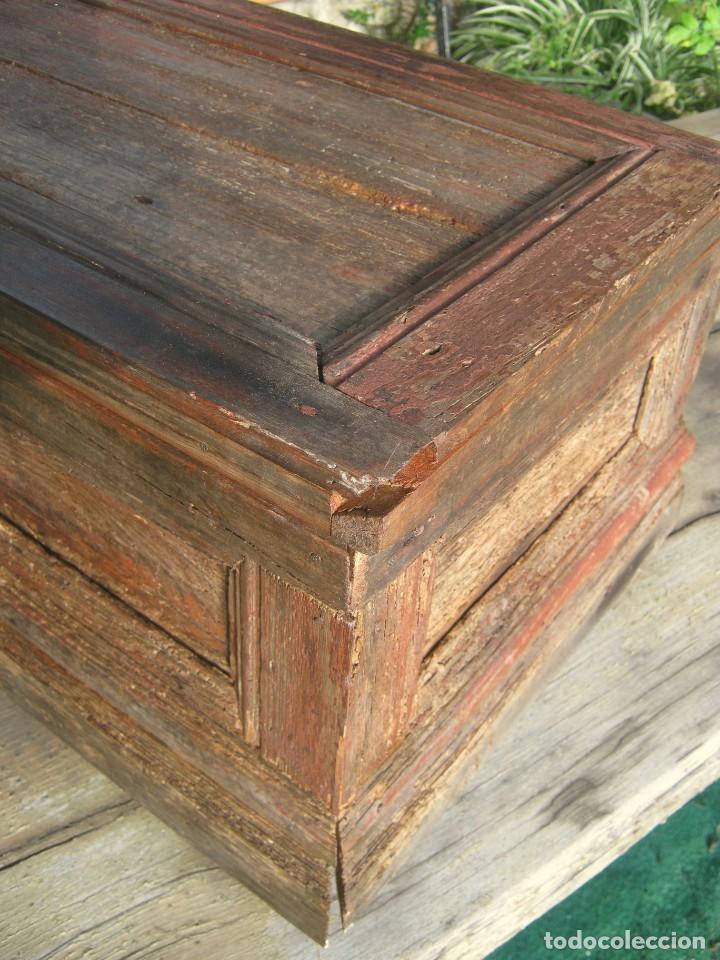 Antig&uuml;edades: 56 cm - caja rustica madera - industrial - Foto 9