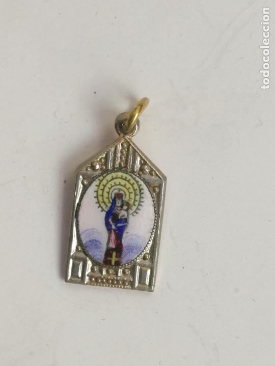 Antig&uuml;edades: medalla esmaltada esmalte virgen del pilar - Foto 1