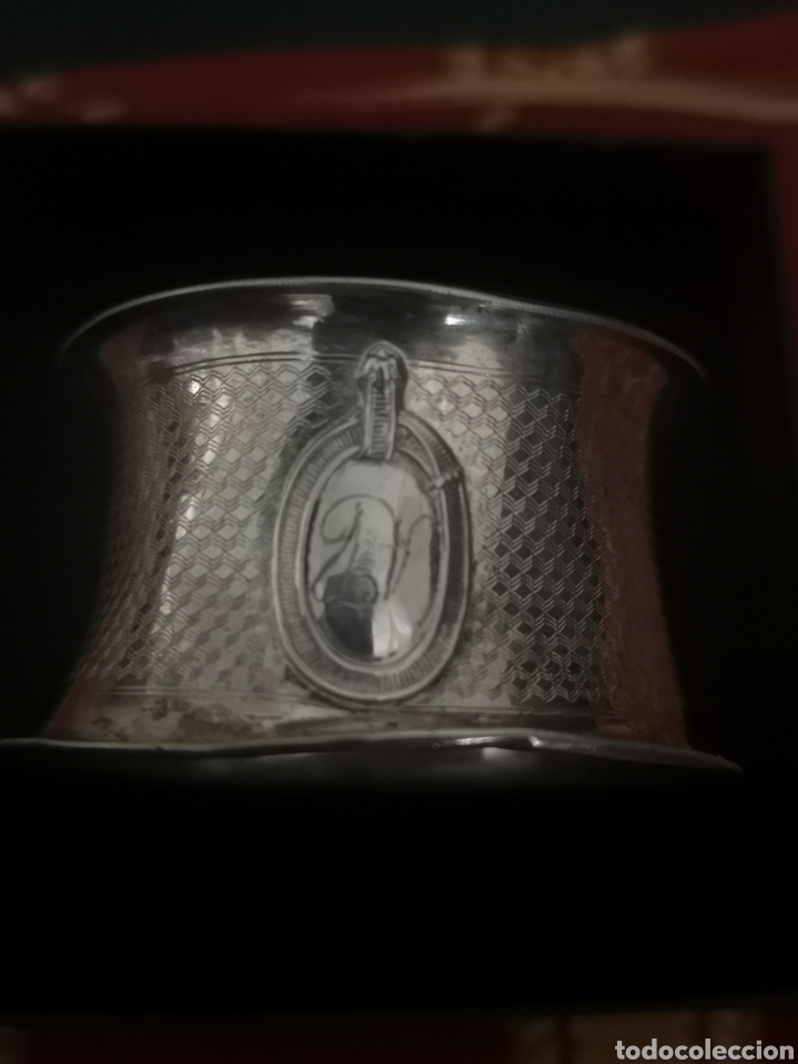 Antig&uuml;edades: Servilletero de plata antiguo - Foto 2