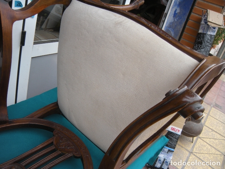 Antig&uuml;edades: SILL&Oacute;N DE CAOBA - Foto 4