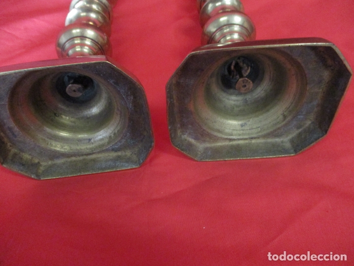 Antig&uuml;edades: Pareja candelabros XVIII - Foto 4