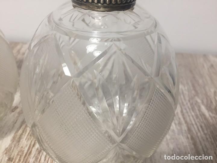 Antig&uuml;edades: LICORERAS CRISTAL PRENSADO Y PLATA - Foto 5
