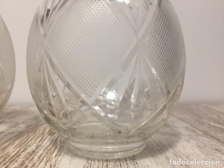 Antig&uuml;edades: LICORERAS CRISTAL PRENSADO Y PLATA - Foto 6