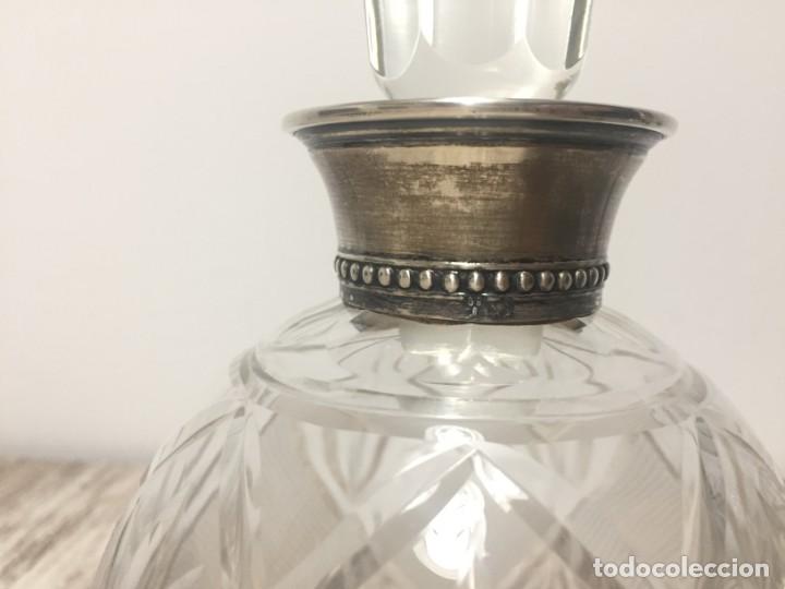 Antig&uuml;edades: LICORERAS CRISTAL PRENSADO Y PLATA - Foto 7