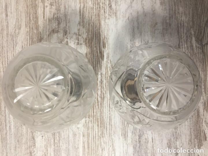 Antig&uuml;edades: LICORERAS CRISTAL PRENSADO Y PLATA - Foto 10