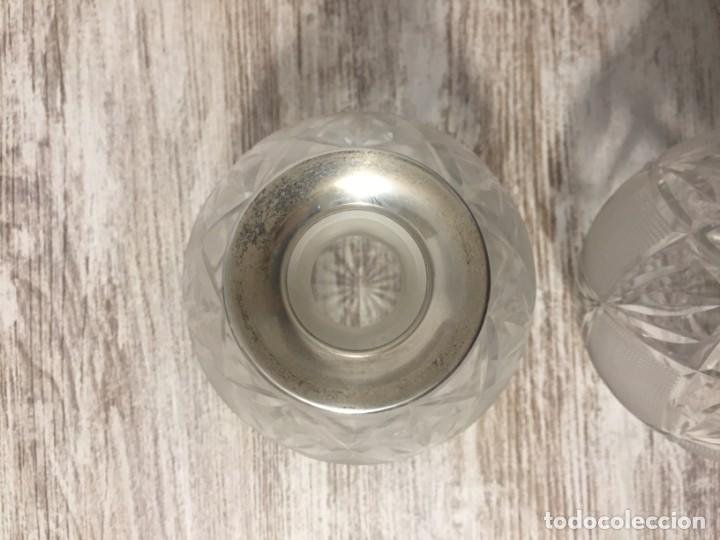 Antig&uuml;edades: LICORERAS CRISTAL PRENSADO Y PLATA - Foto 18