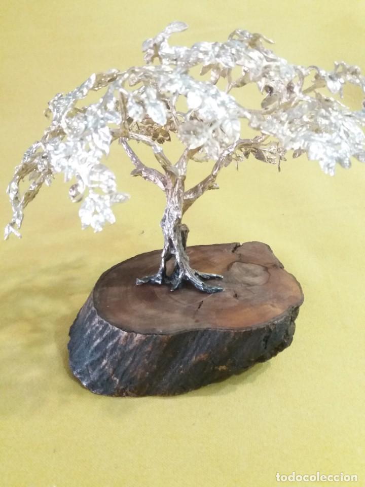 Antig&uuml;edades: &Aacute;RBOL PLATA SOBRE MADERA - Foto 1