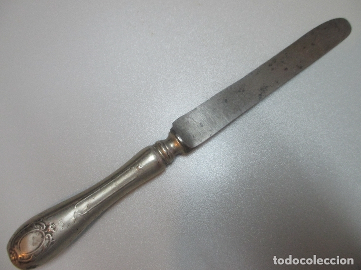 Antig&uuml;edades: HERMOSO CUCHILLO ANTIGUO, SIN MARCAS. DE 24 CM. - Foto 2