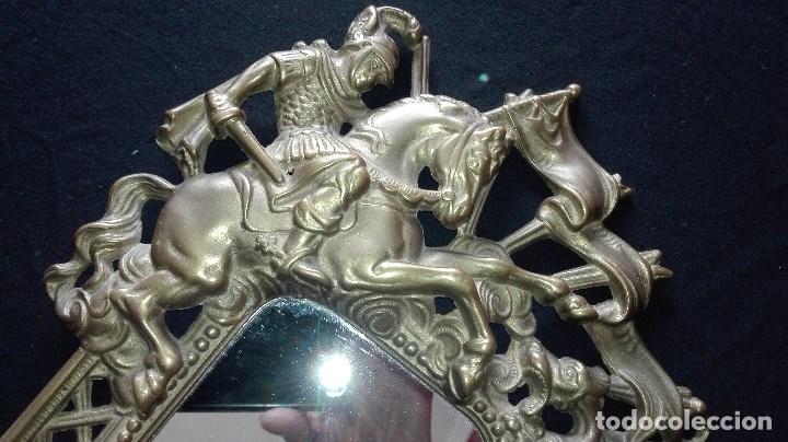 Antig&uuml;edades: ANTIGUO MARCO ESPEJO DE BRONCE SAN JORGE - Foto 10