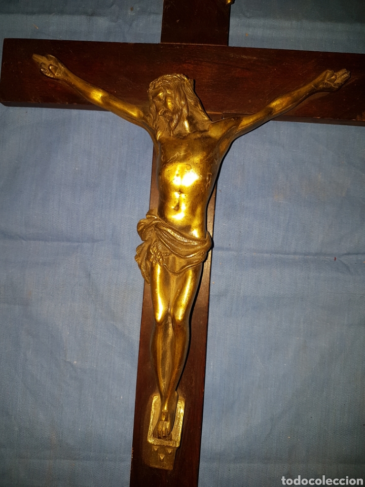 Antig&uuml;edades: Gran cristo bronce - Foto 2