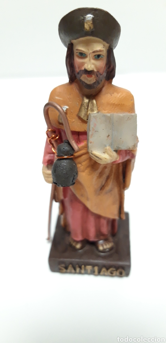 Antig&uuml;edades: Figura Ap&oacute;stol Santiago 10 cm - Foto 1