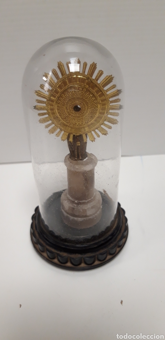 Antig&uuml;edades: Antigua Virgen en urna 11 cm - Foto 2