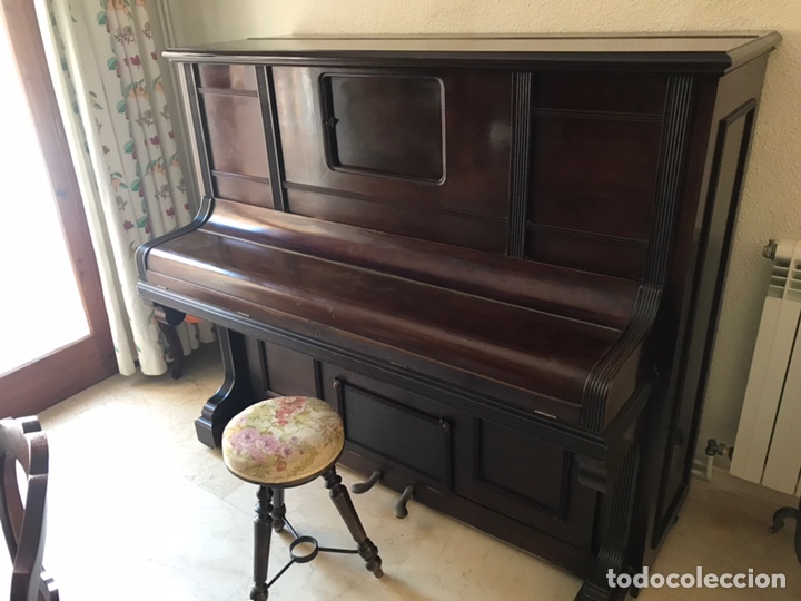 antiguo taburete para piano de madera. original - Compra venta en  todocoleccion