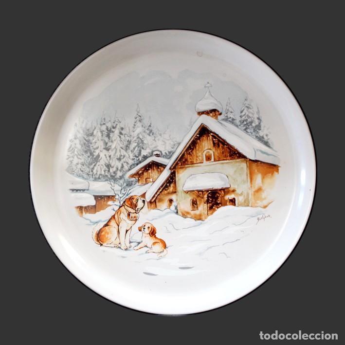 Oggetti Antichi: Plato 31 cm - Paisaje de invierno