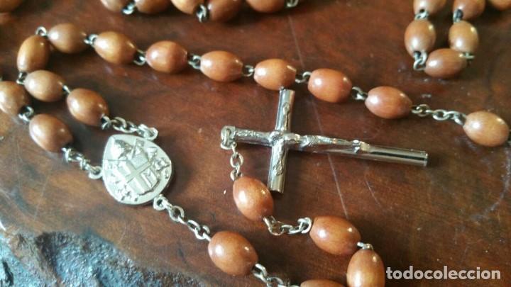 Antig&uuml;edades: ROSARIO CON BOLAS DE MADERA - Foto 2