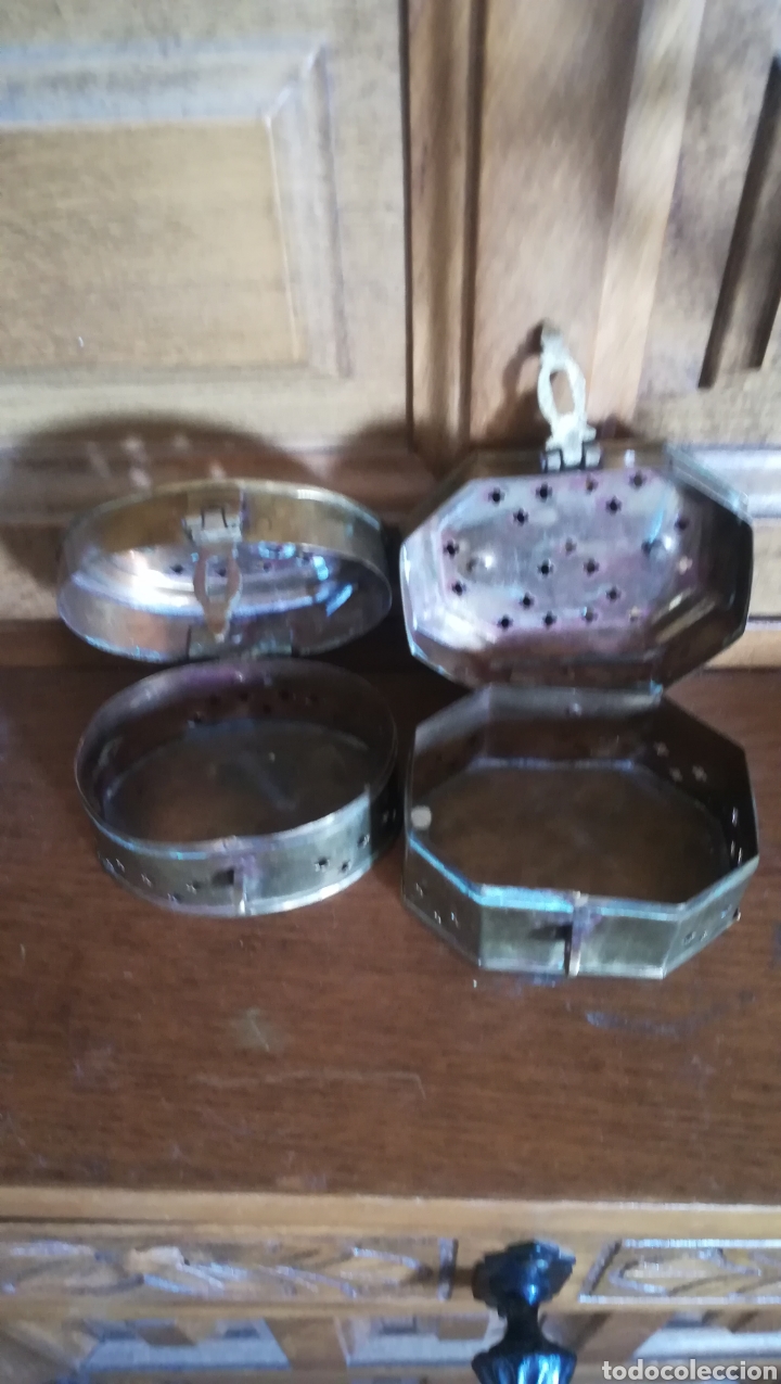 Antig&uuml;edades: 2 antiguas cajas de laton - Foto 3