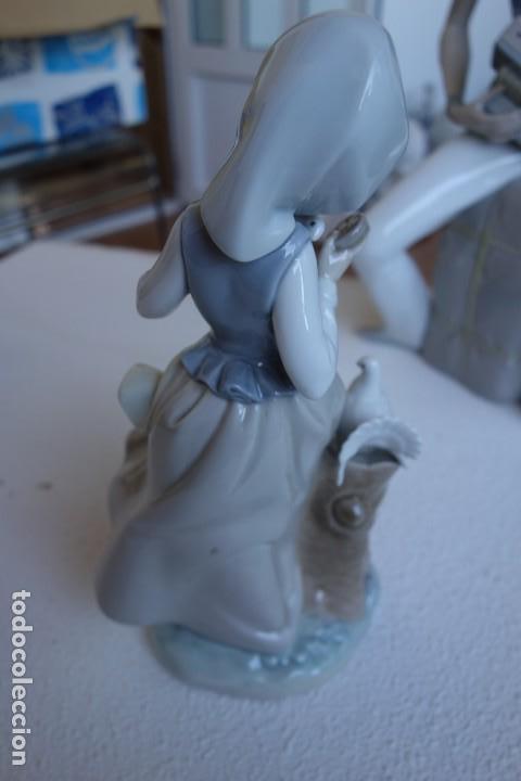 Antig&uuml;edades: Ni&ntilde;a con palomas de Lladro. - Foto 3