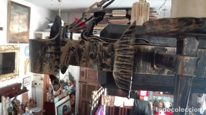 Antig&uuml;edades: L&aacute;mpara de hierro forjado - Foto 7