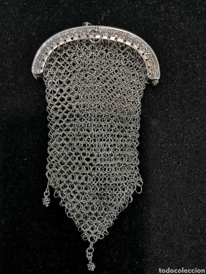 Antig&uuml;edades: Bolso antiguo de plata de malla - Foto 1