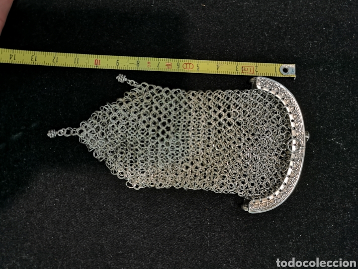 Antig&uuml;edades: Bolso antiguo de plata de malla - Foto 2