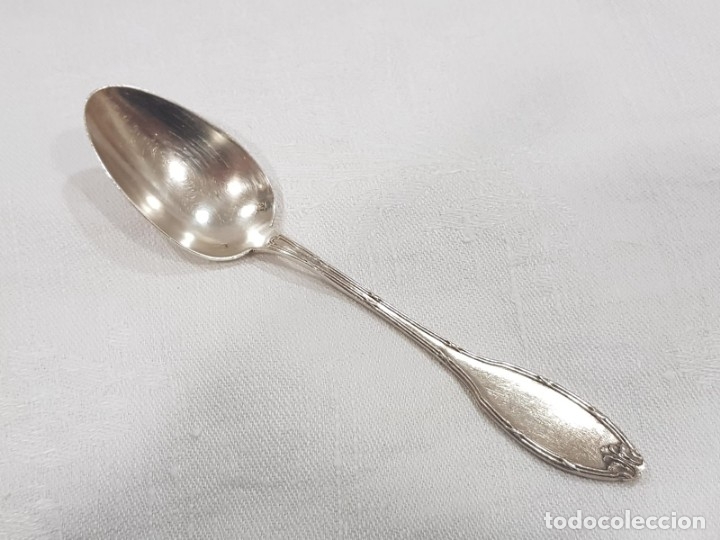 Antig&uuml;edades: 11 cucharas ba&ntilde;o plata con sello - Foto 3