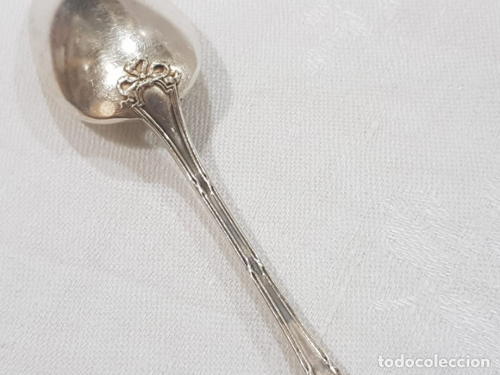 Antig&uuml;edades: 11 cucharas ba&ntilde;o plata con sello - Foto 4