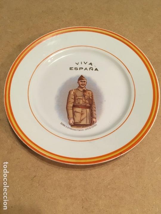 Antig&uuml;edades: Plato con la imagen de Francisco Franco - Foto 2