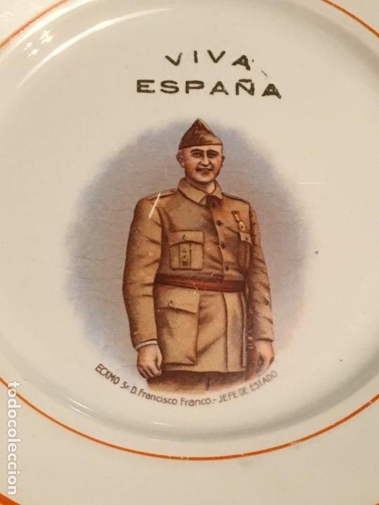 Antig&uuml;edades: Plato con la imagen de Francisco Franco - Foto 3