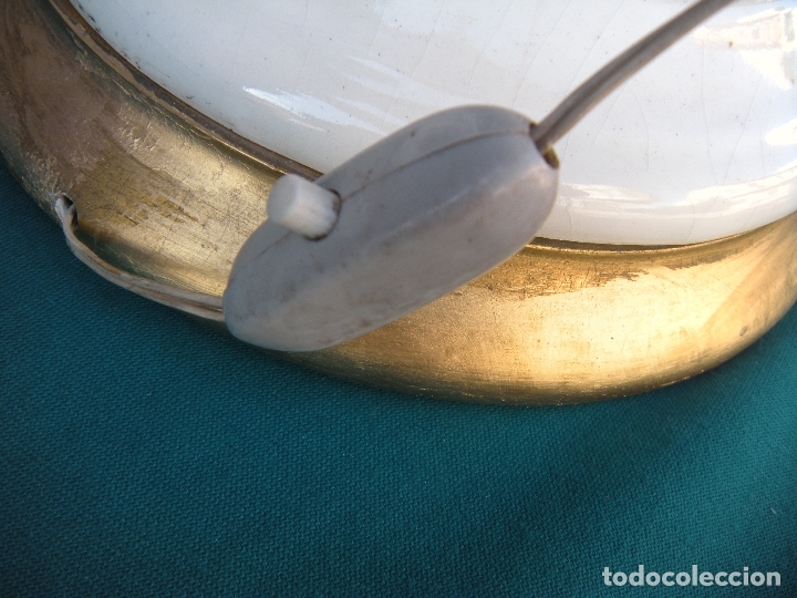 Antig&uuml;edades: L&Aacute;MPARA DE MANISES BLANCA - Foto 4