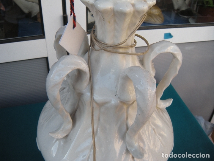 Antig&uuml;edades: L&Aacute;MPARA DE MANISES BLANCA - Foto 7