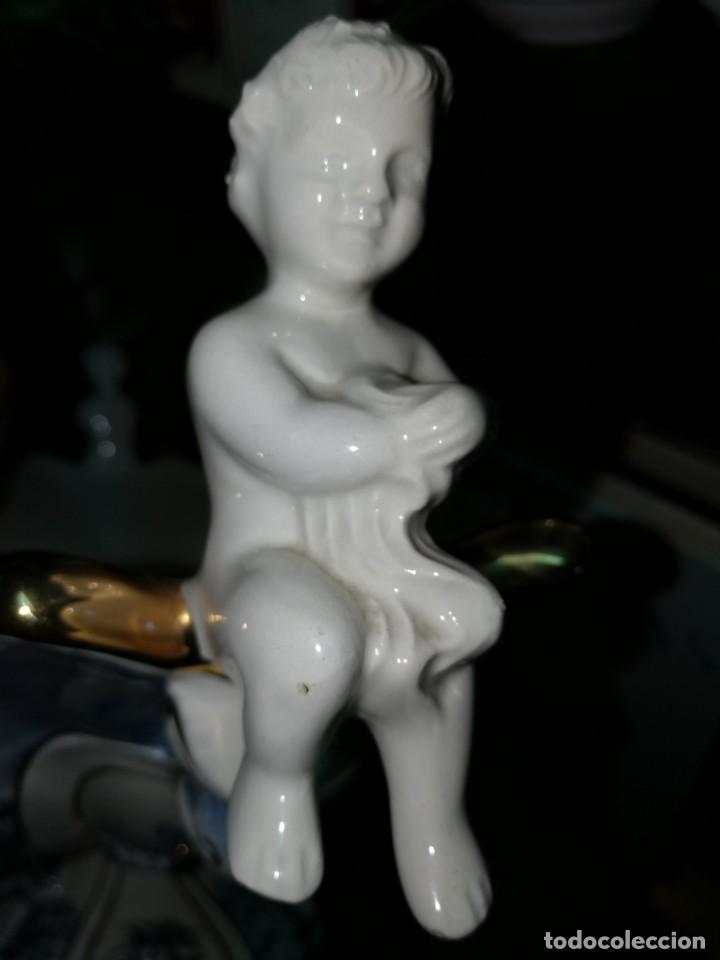 Antig&uuml;edades: CENTRO DE MESA PORCELANA CAPODIMONTE - Foto 5