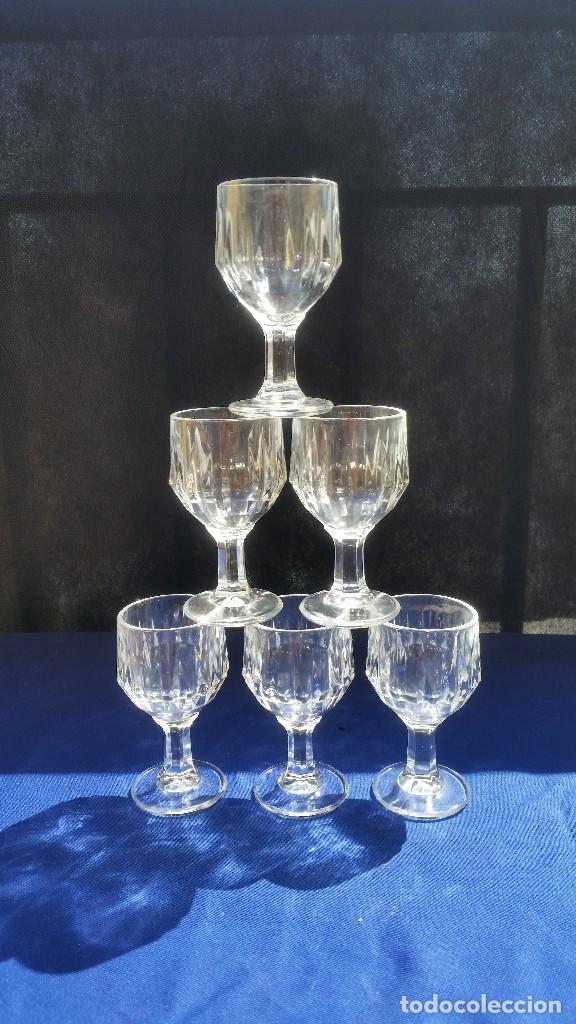 Antig&uuml;edades: Copas de cristal de co&ntilde;ac, 6 piezas - Foto 1