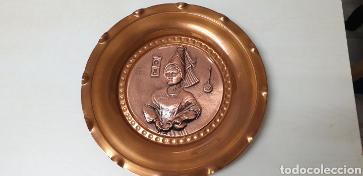 Antig&uuml;edades: Plato de cobre antiguo - Foto 1