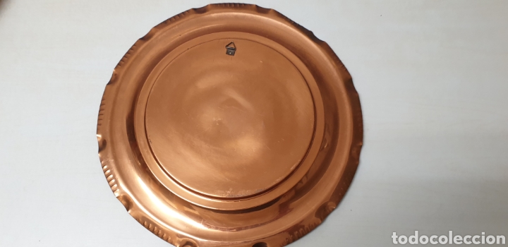 Antig&uuml;edades: Plato de cobre antiguo franc&eacute;s - Foto 2
