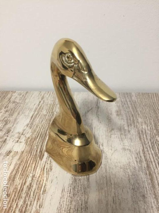 Antig&uuml;edades: CABEZA PATO BRONCE SUJETA-LIBROS - Foto 4
