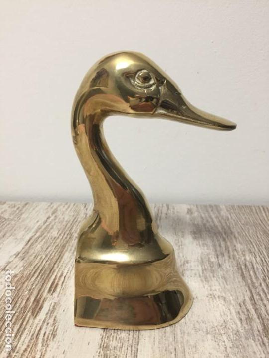 Antig&uuml;edades: CABEZA PATO BRONCE SUJETA-LIBROS - Foto 5