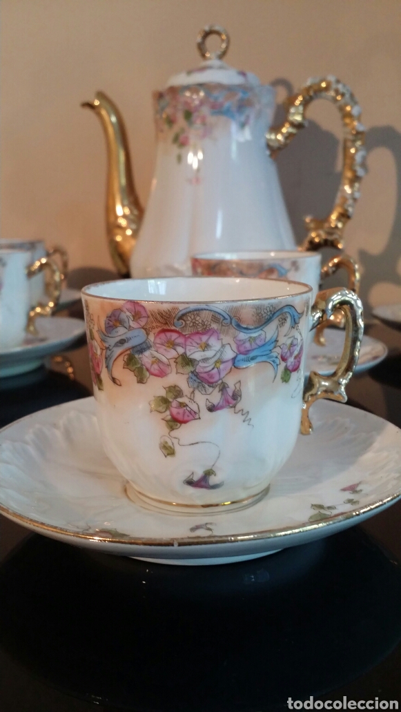 Antig&uuml;edades: Antiguo juego de caf&eacute; s. XIX - Foto 3