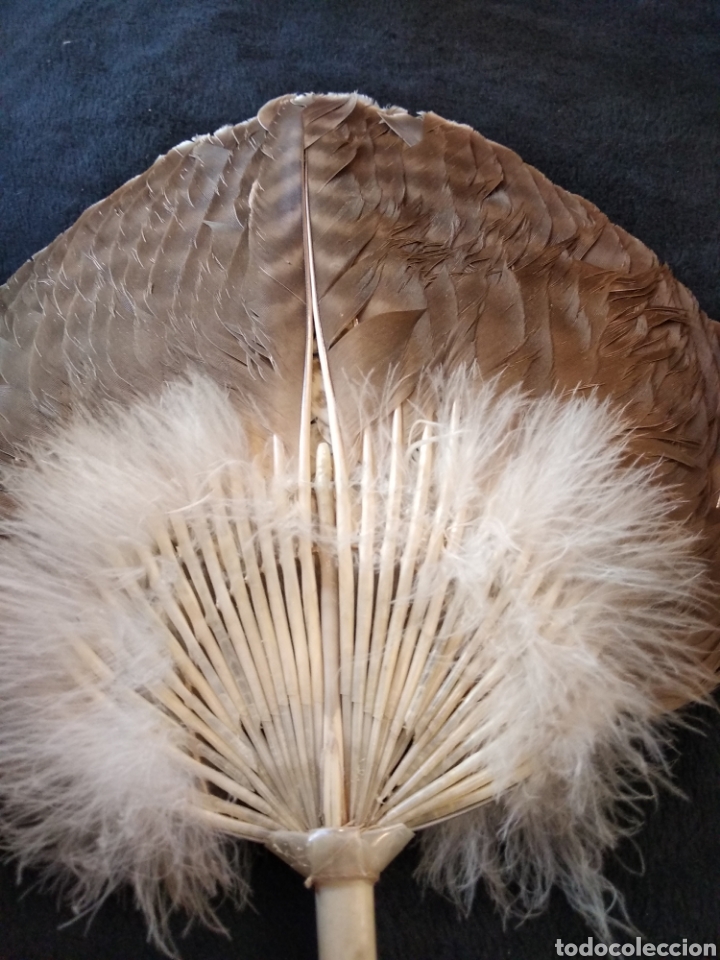 Antig&uuml;edades: Antiguo abanico Pay Pay de plumas . - Foto 7