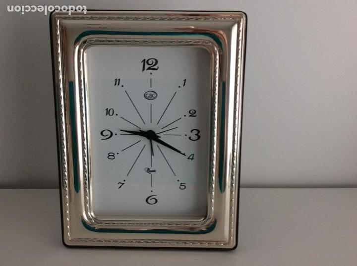 Antig&uuml;edades: Reloj de plata de ley de sobremesa. Sin usar. Impecable - Foto 2