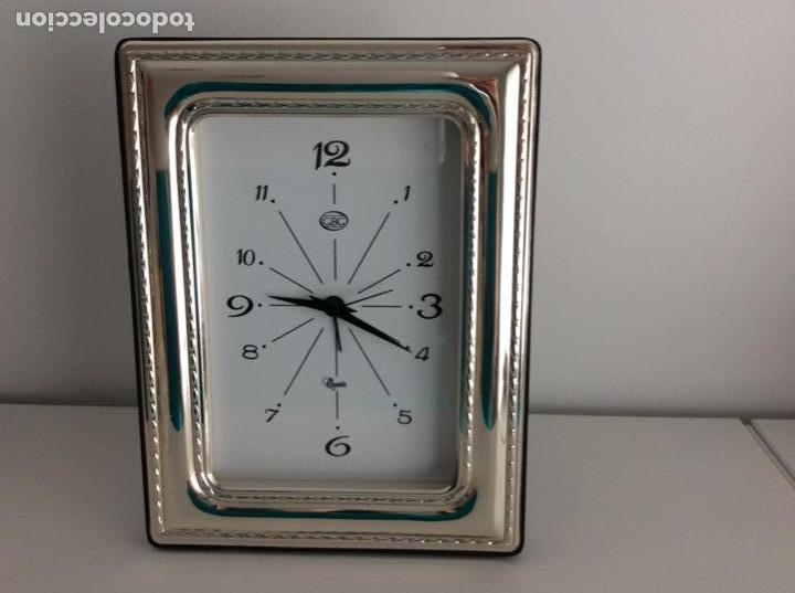 Antig&uuml;edades: Reloj de plata de ley de sobremesa. Sin usar. Impecable - Foto 1