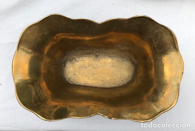 Antigüedades: Florero centro de mesa bronce - Foto 2 - 168095360