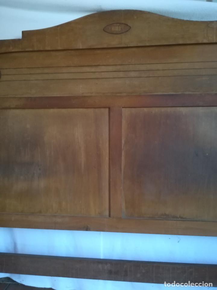 Antig&uuml;edades: CAMA CL&Aacute;SICA CON MARQUETERIA - Foto 2