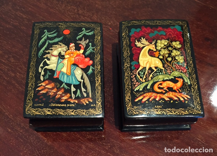 Antig&uuml;edades: PAREJA CAJAS RUSAS - Foto 1