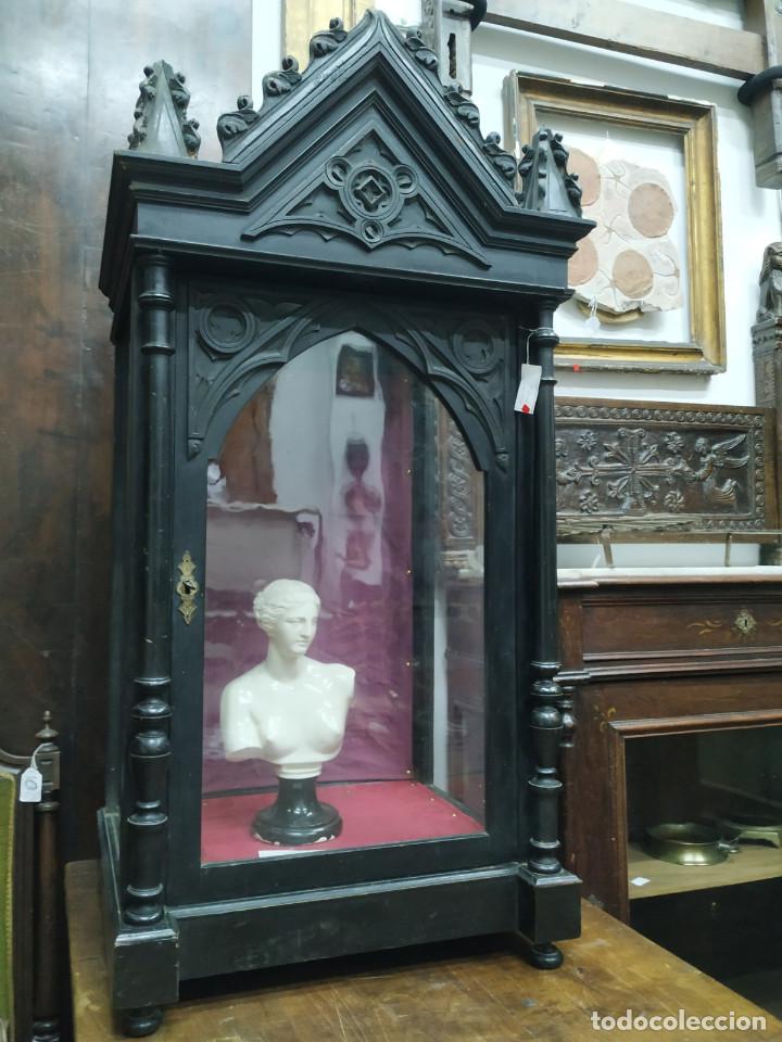 Antig&uuml;edades: VITRINA DE MADERA S.XIX - Foto 3