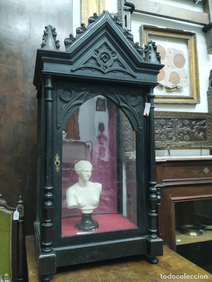 Antig&uuml;edades: VITRINA DE MADERA S.XIX - Foto 4